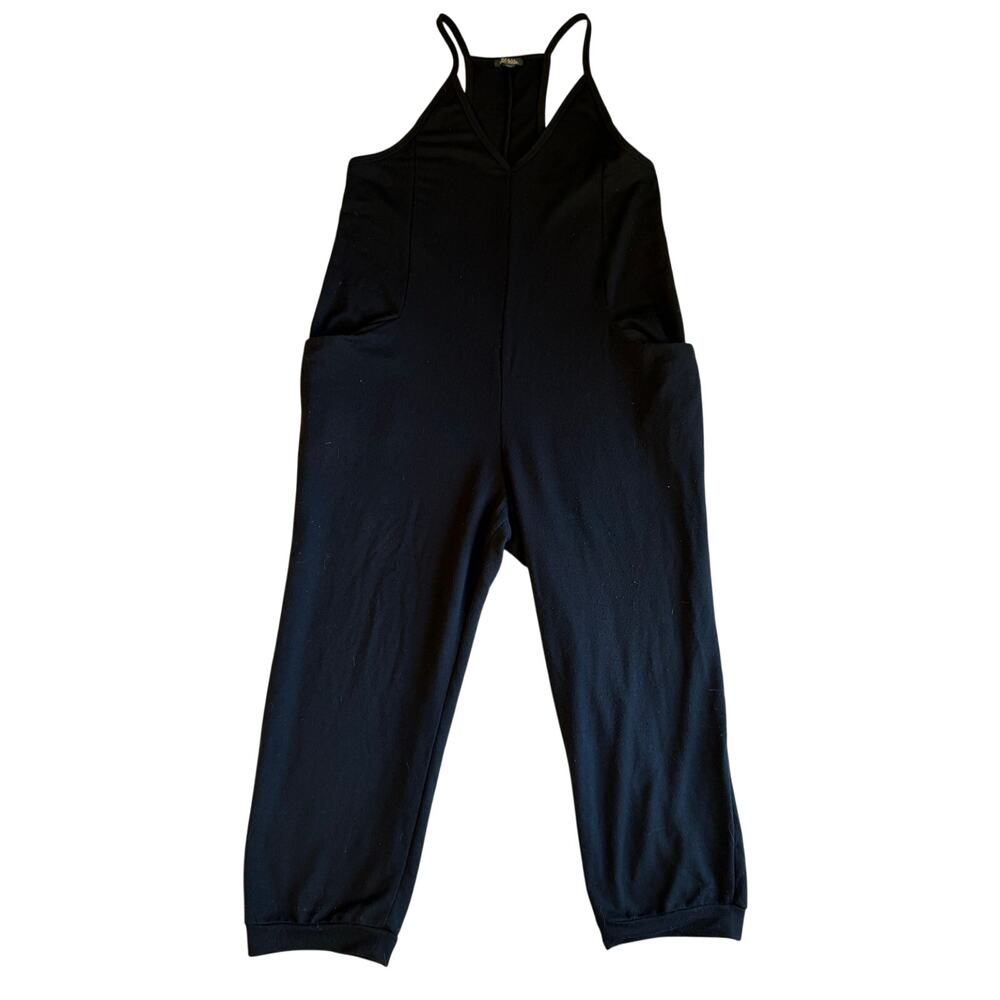 Wild Fable Lounge Wear V Neck Black Spaghetti Strap Slouchy Casual Jumpsuit Sm